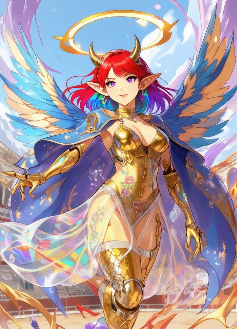 anime key visual, dancing, metallic skin, liquid gold women, upper body, beautiful eyes, sapphic, goddess, mature female...