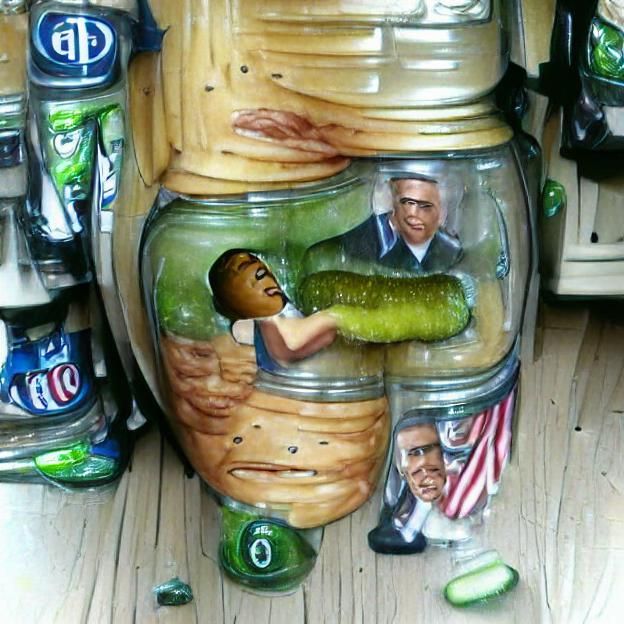 Obama stuck in a pickle jar
