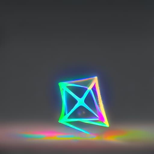 A toy Amplituhedron is being tossed around the empty void by...