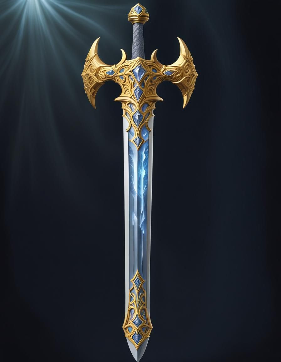 Mithril sword - AI Generated Artwork - NightCafe Creator