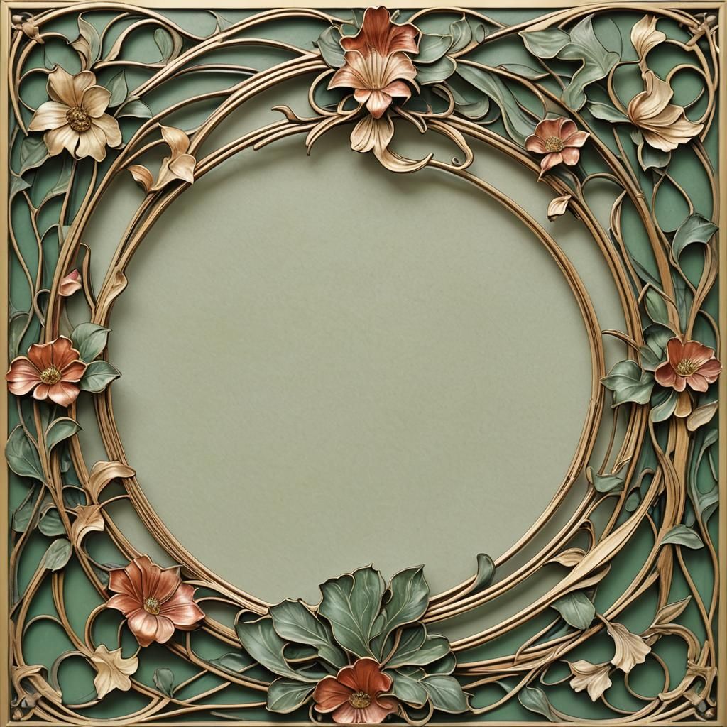 Art nouveau style frame