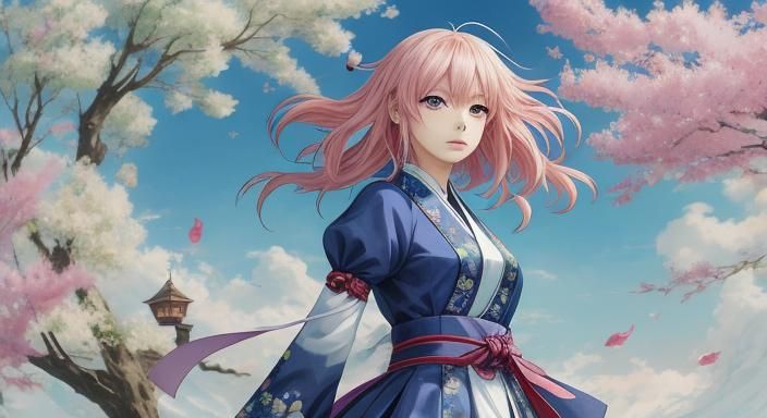 Vibrant Mandala in Anime Style