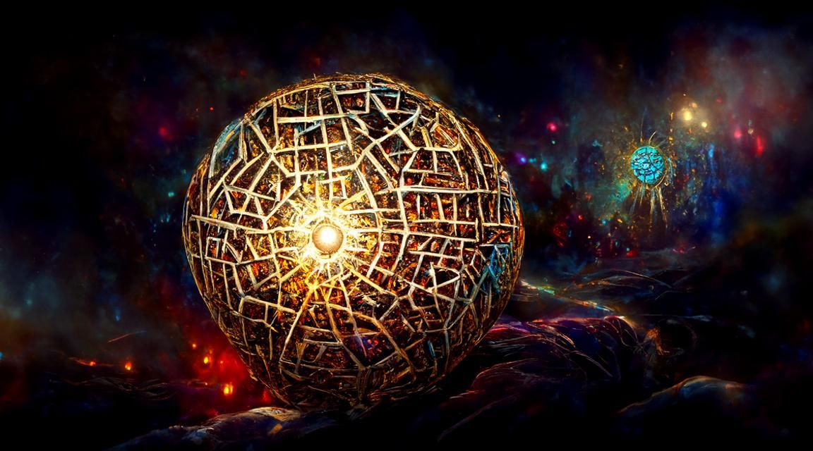 A Dyson sphere harnessing the power of a star. - AI Generated Artwork ...