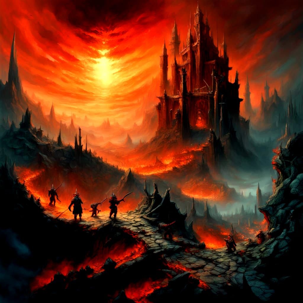 A large, intricate mural depicting a utopian cityscape bathed in soft, airbrushed light, contrasting with a dystopian, shadowed realm below....