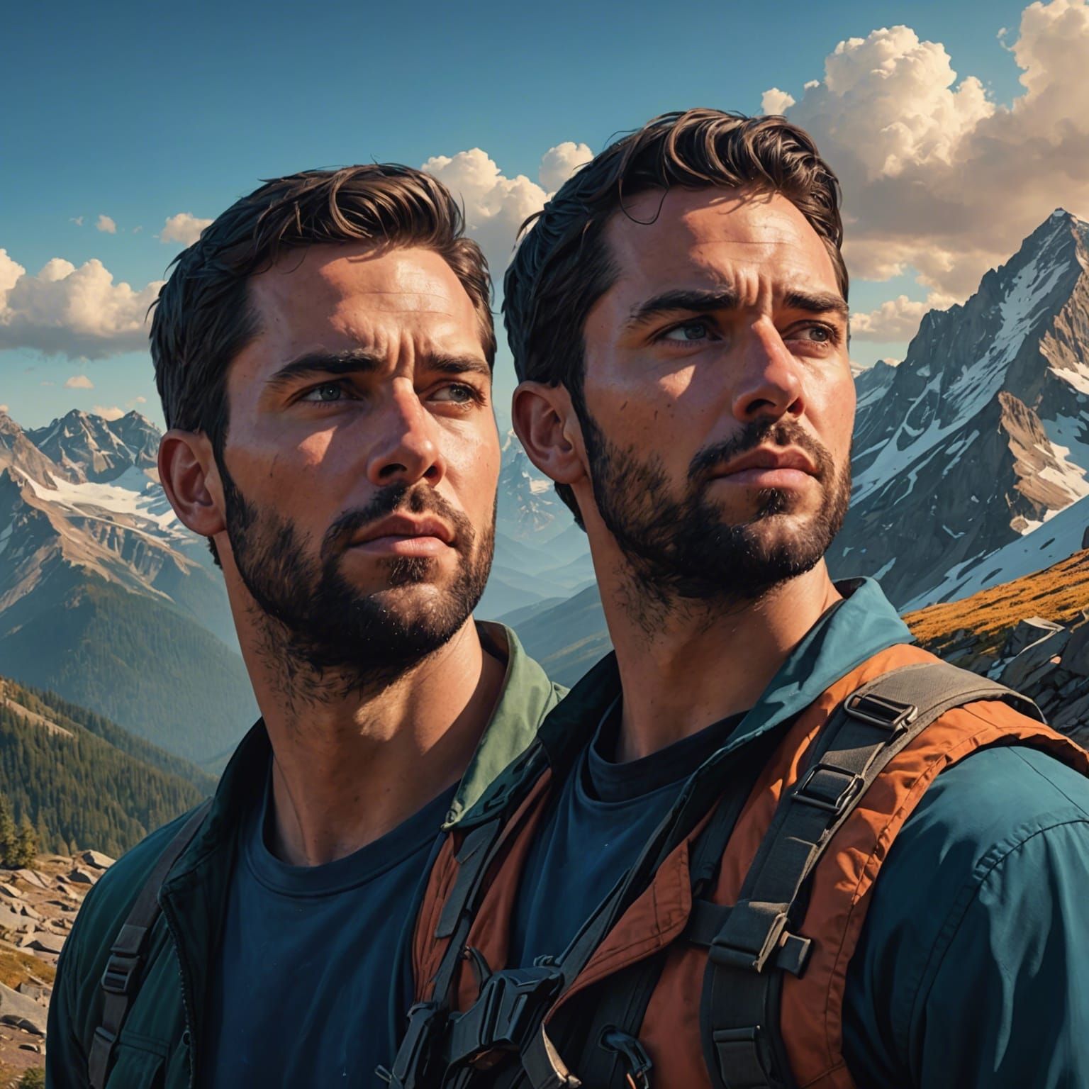 Andrew Tate and Tristen Tate craved into a mountain called M...