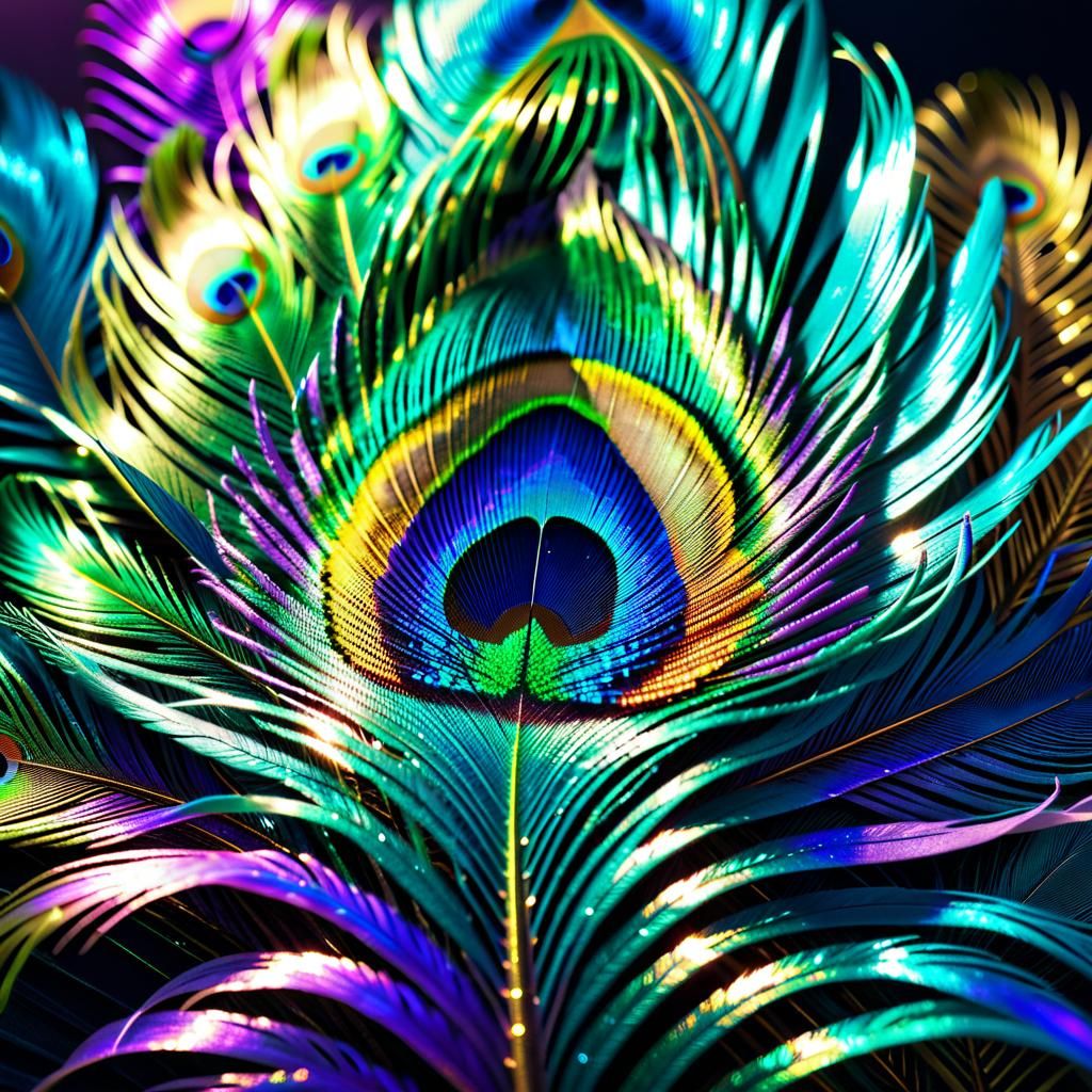 Beautiful Iridescent Peacock Feather <3  by @LaLaloria