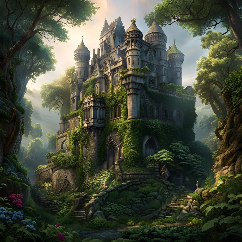 The Mossy Palace  by @Latent Space Explorer