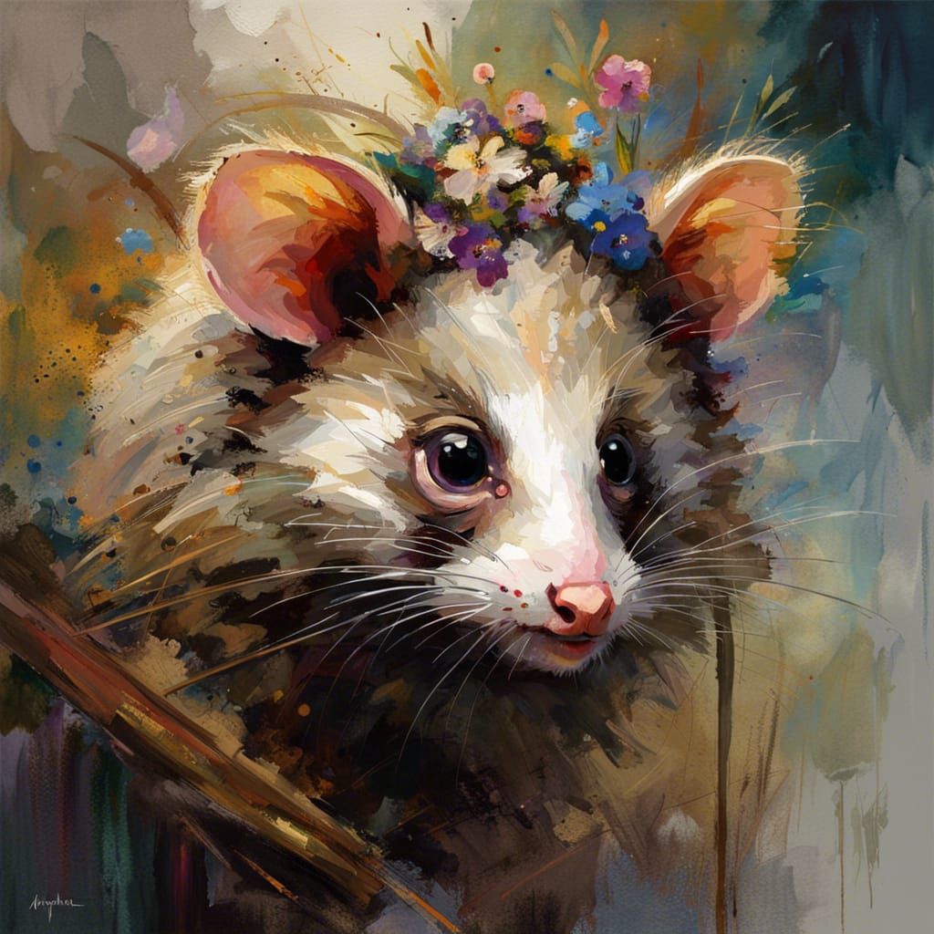 Cute opossum  by @Cute dog