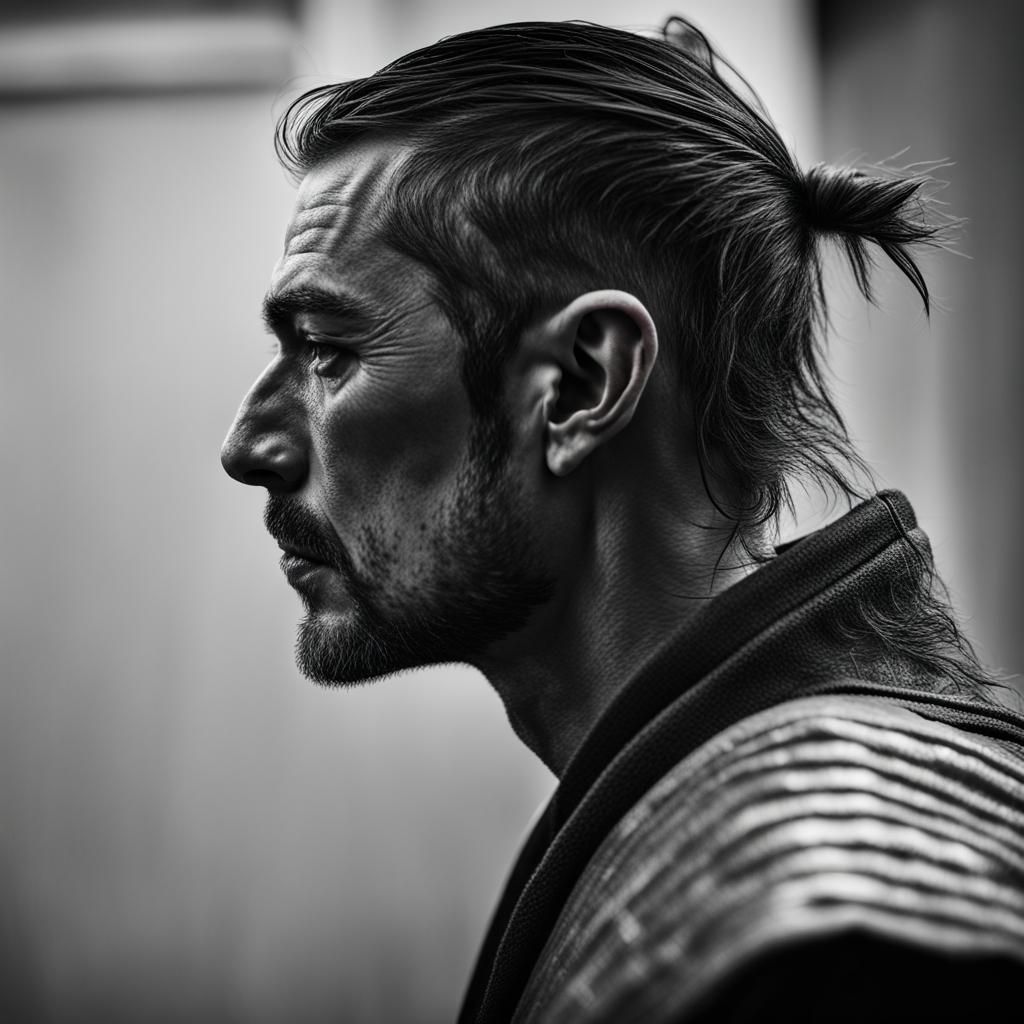 male, shogun, side profile