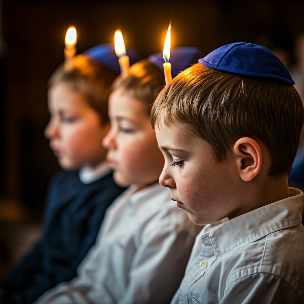 Three Young Boys Glow with Inner Light