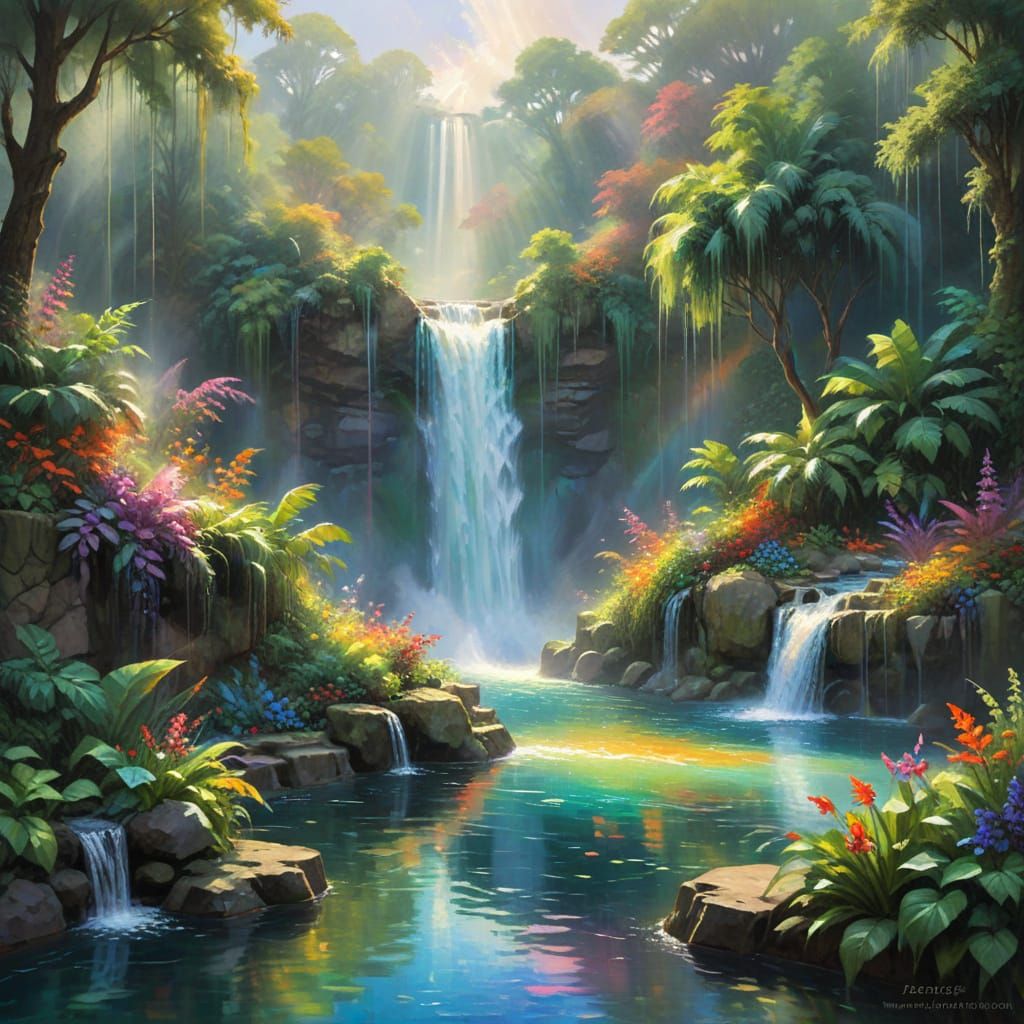 A breathtaking waterfall   by @Trinity