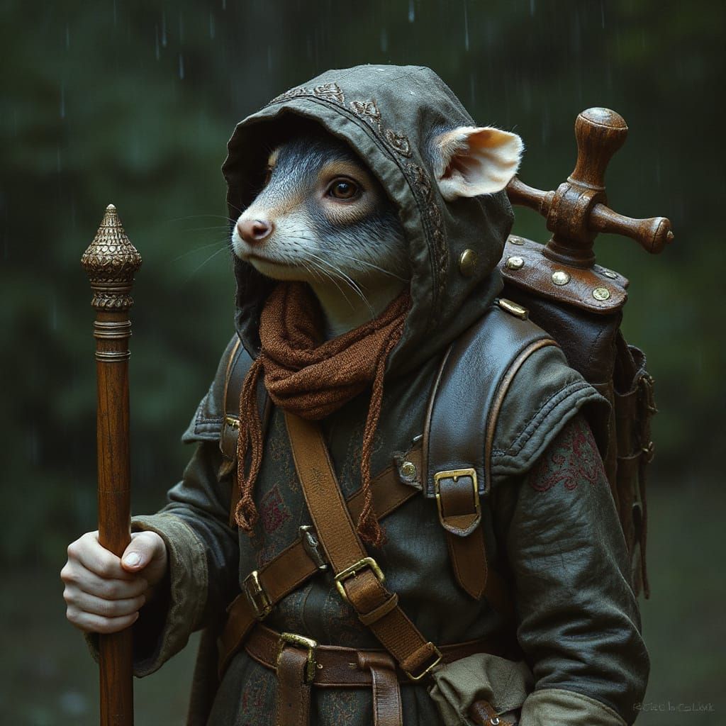 "The Wandering Weasel. Tales of Fur and Fate."  by @Andrachiel