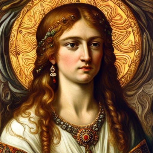 Sun Physiognomy psychedelic art renaissance painting pre-Rap...