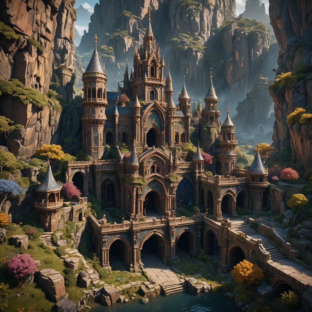 Fantastical Impasto Painting in Deep Color