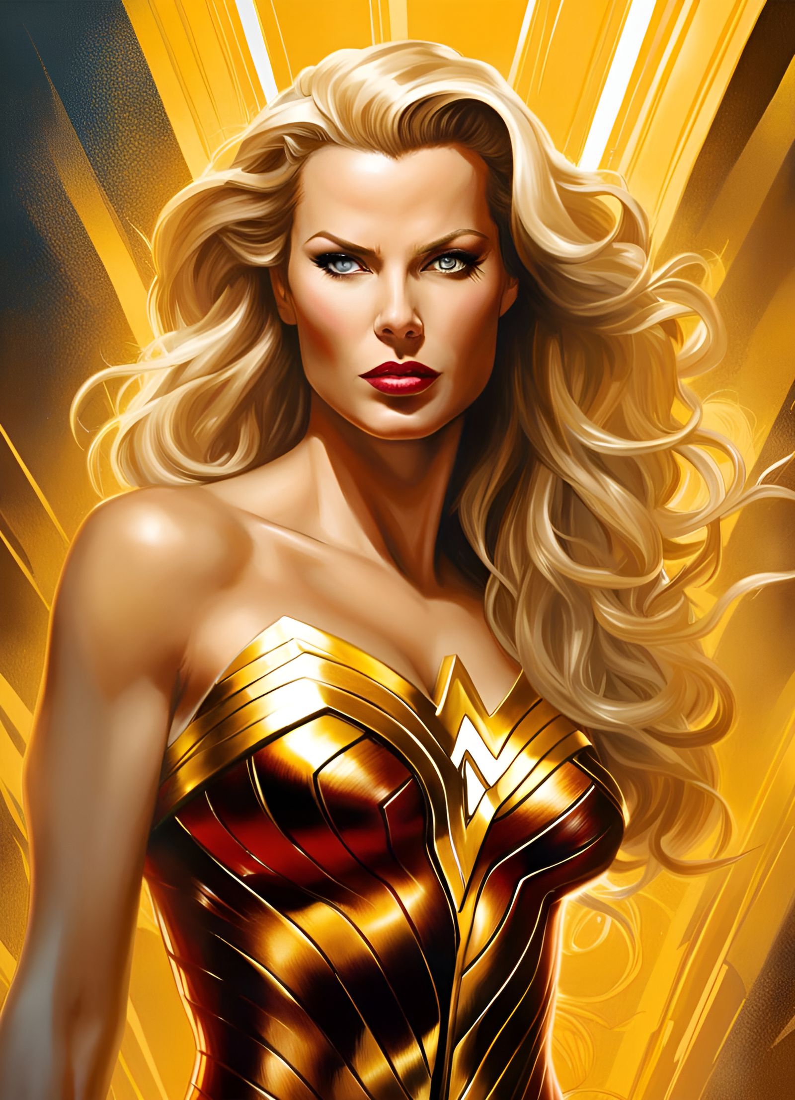 Blonde Wonder Woman - AI Generated Artwork - NightCafe Creator