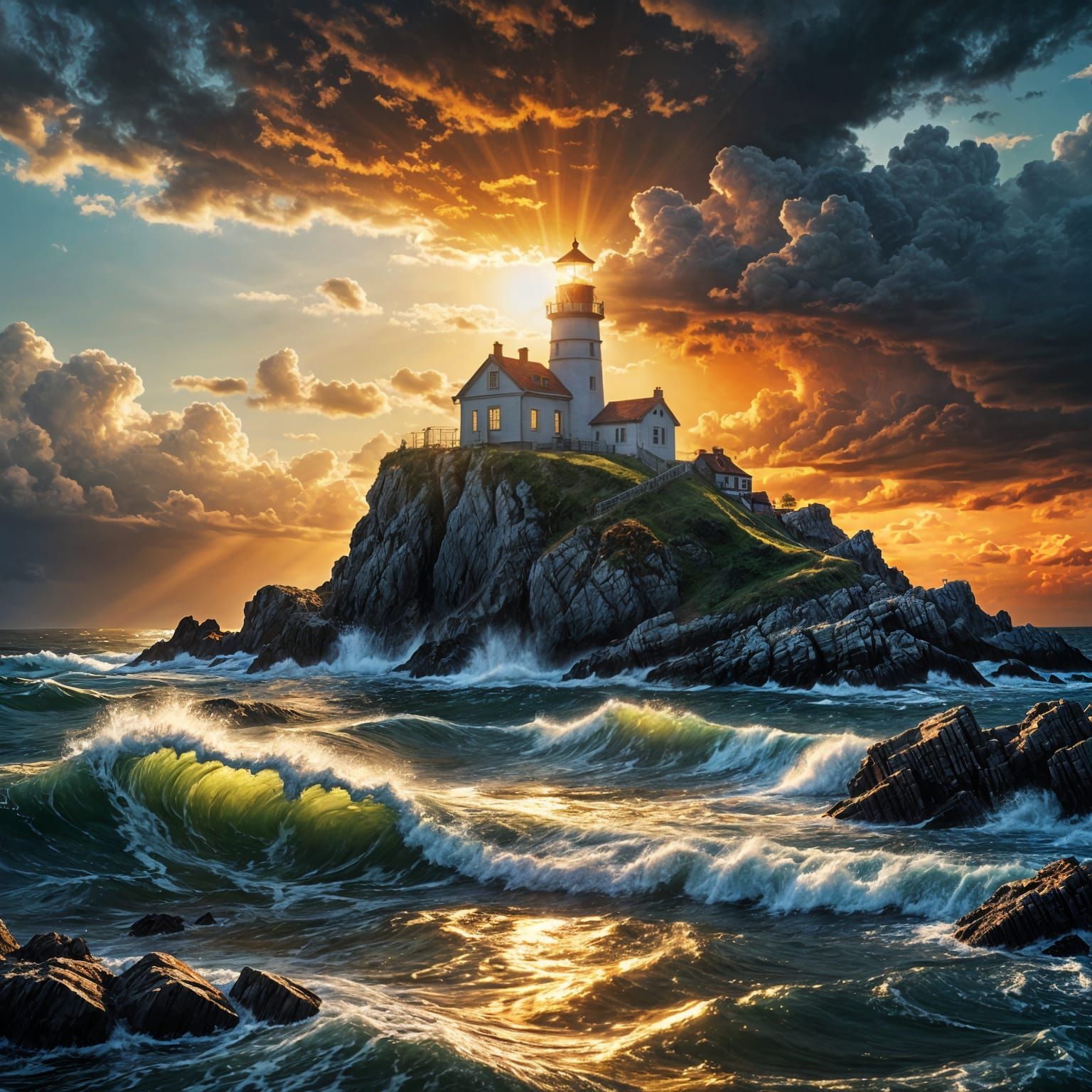 Light and Storm   by @-kitty-