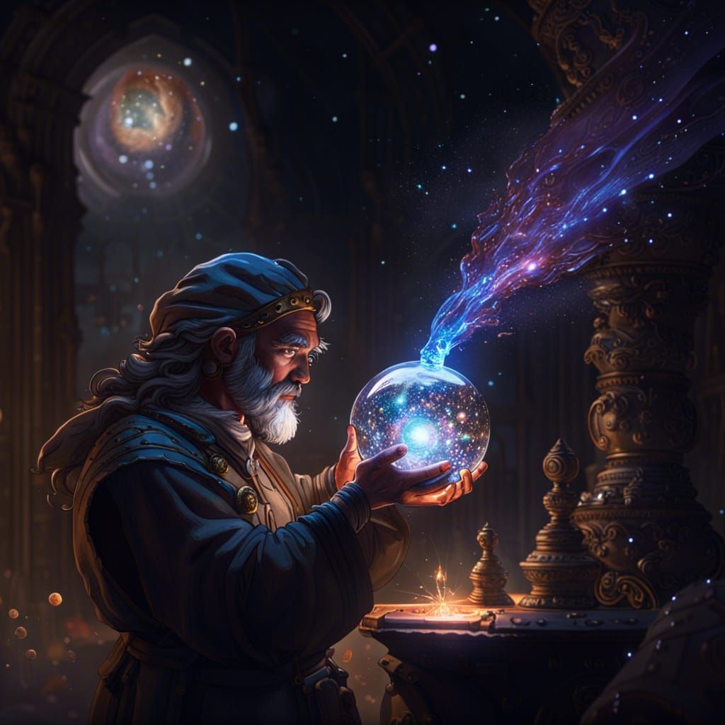 A glassblower blows a glass ball in which the Milky Way is located  by @evinrude