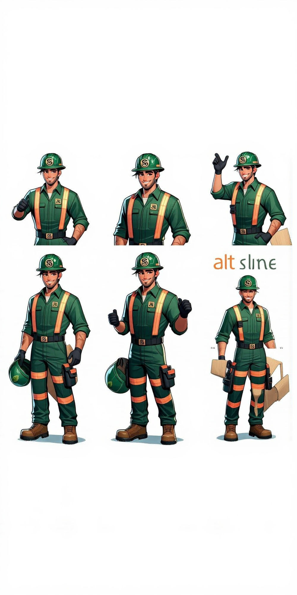 Forestry safety character. 