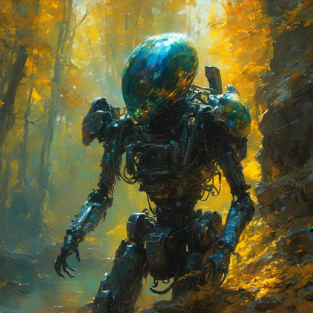 <lora:MJ6 Sci-Fi Aliens:1.0> Chromatic Conductor: An alien conductor of color and light, orchestrating symphonies of hues that dance across...