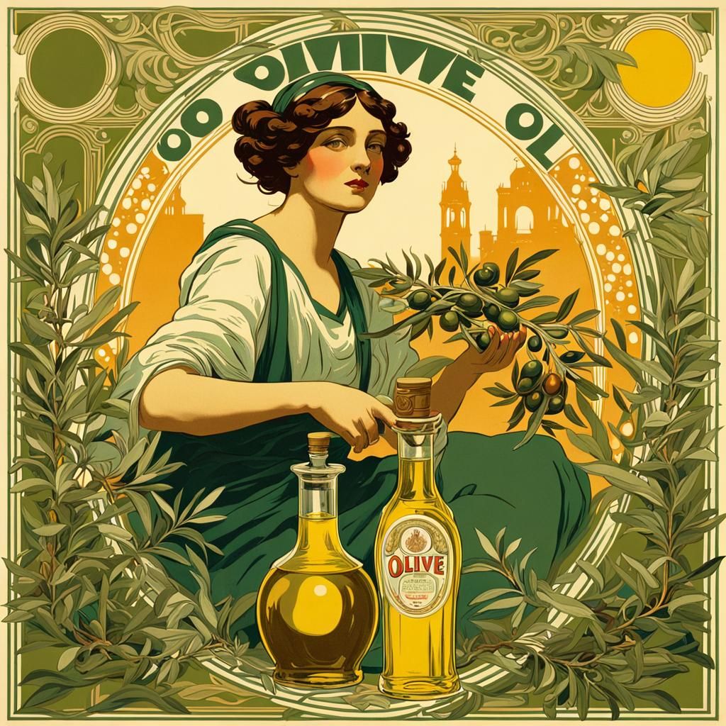 Vintage ad for olive oil