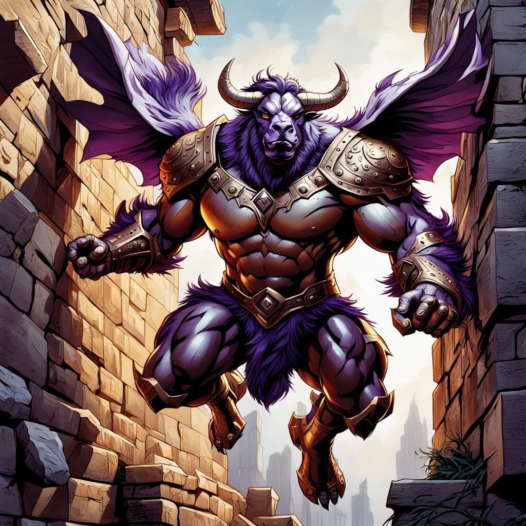 A Superhero Minotaur - AI Generated Artwork - NightCafe Creator