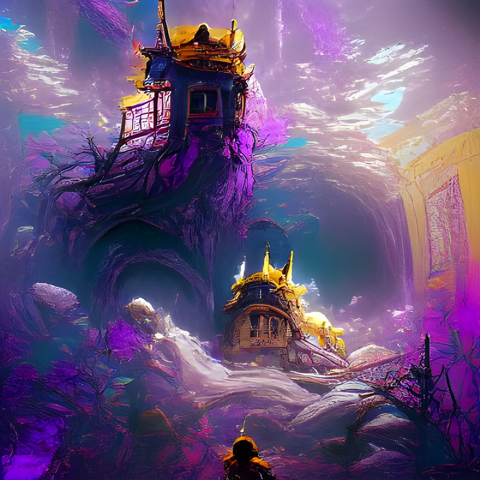 Abyss castle - AI Generated Artwork - NightCafe Creator