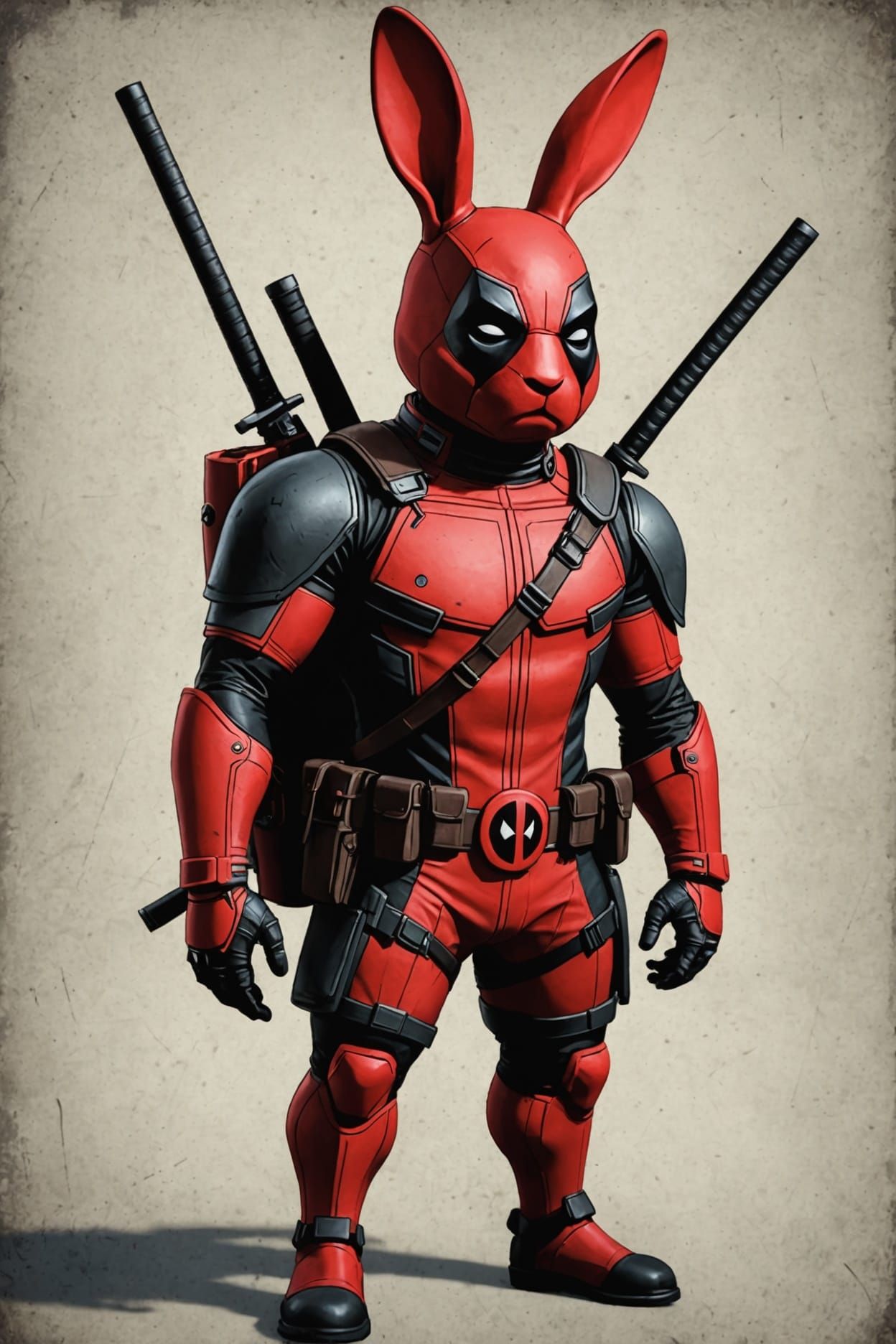 Deadpool as a rabbit  by @Autumn