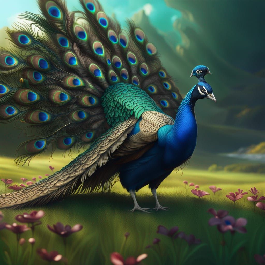 Peacock - AI Generated Artwork - NightCafe Creator