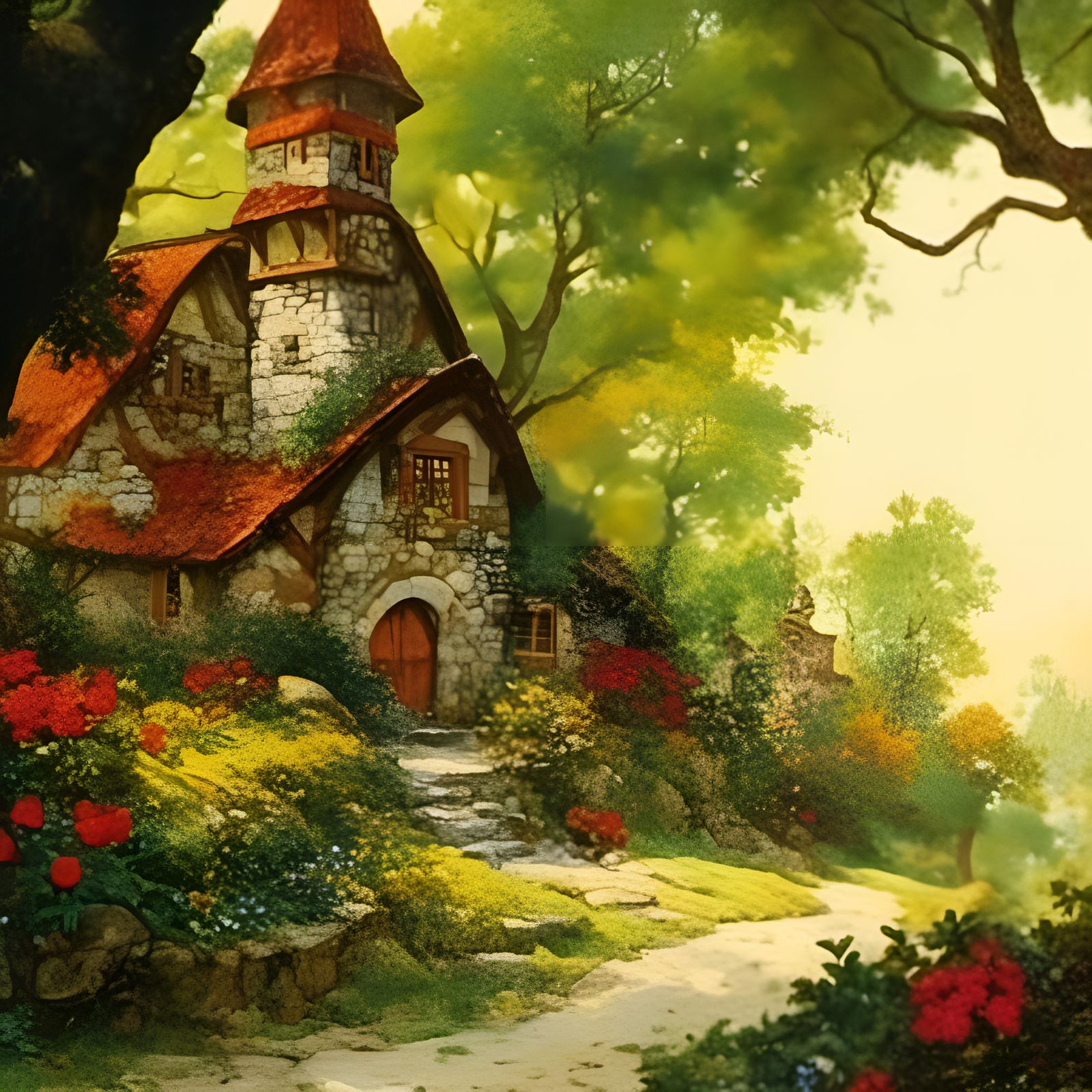 Fairytale Cottage AI Generated Artwork NightCafe Creator