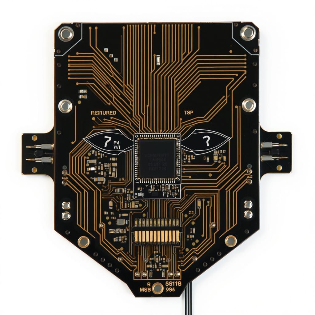 A motherboard that looks like a face  by @FooL