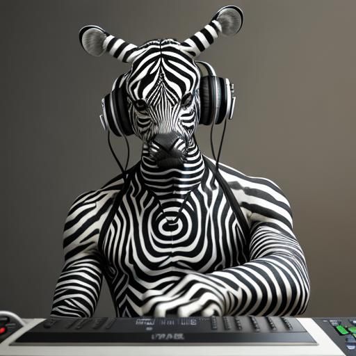Lesser white Striped more Black than white Humanoid hybrid Zebra ...