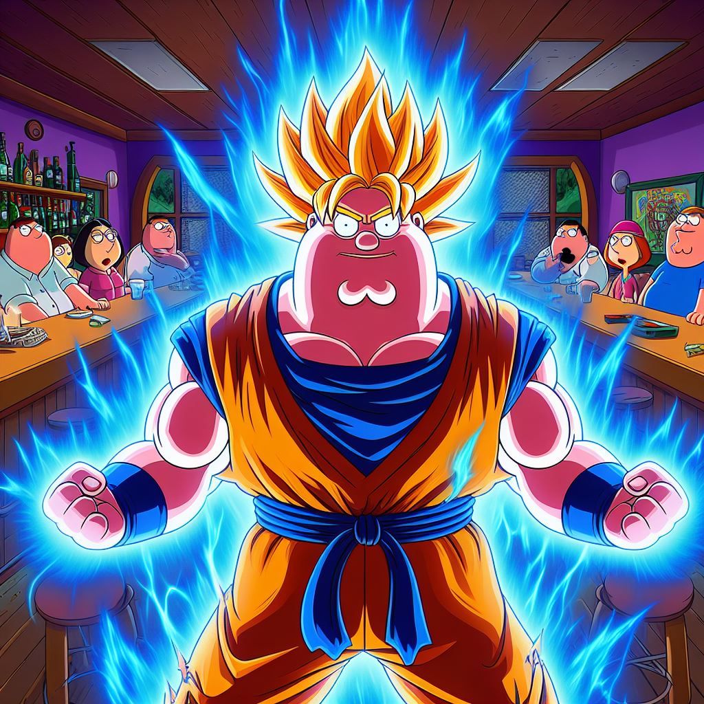 Ultimate Saiyan Peter Griffin - AI Generated Artwork - NightCafe Creator