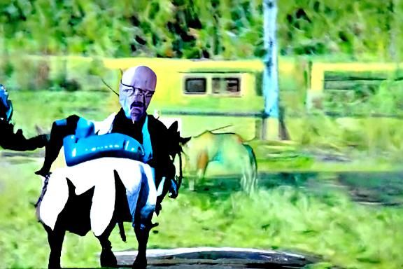 Walter White ride a horse