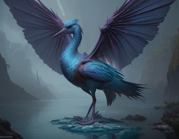 water-bird with four legs  by @Tinker