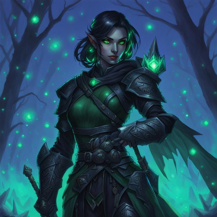 dnd haldelf female ranger, touched by magic of nature AI Generated Artwork NightCafe Creator