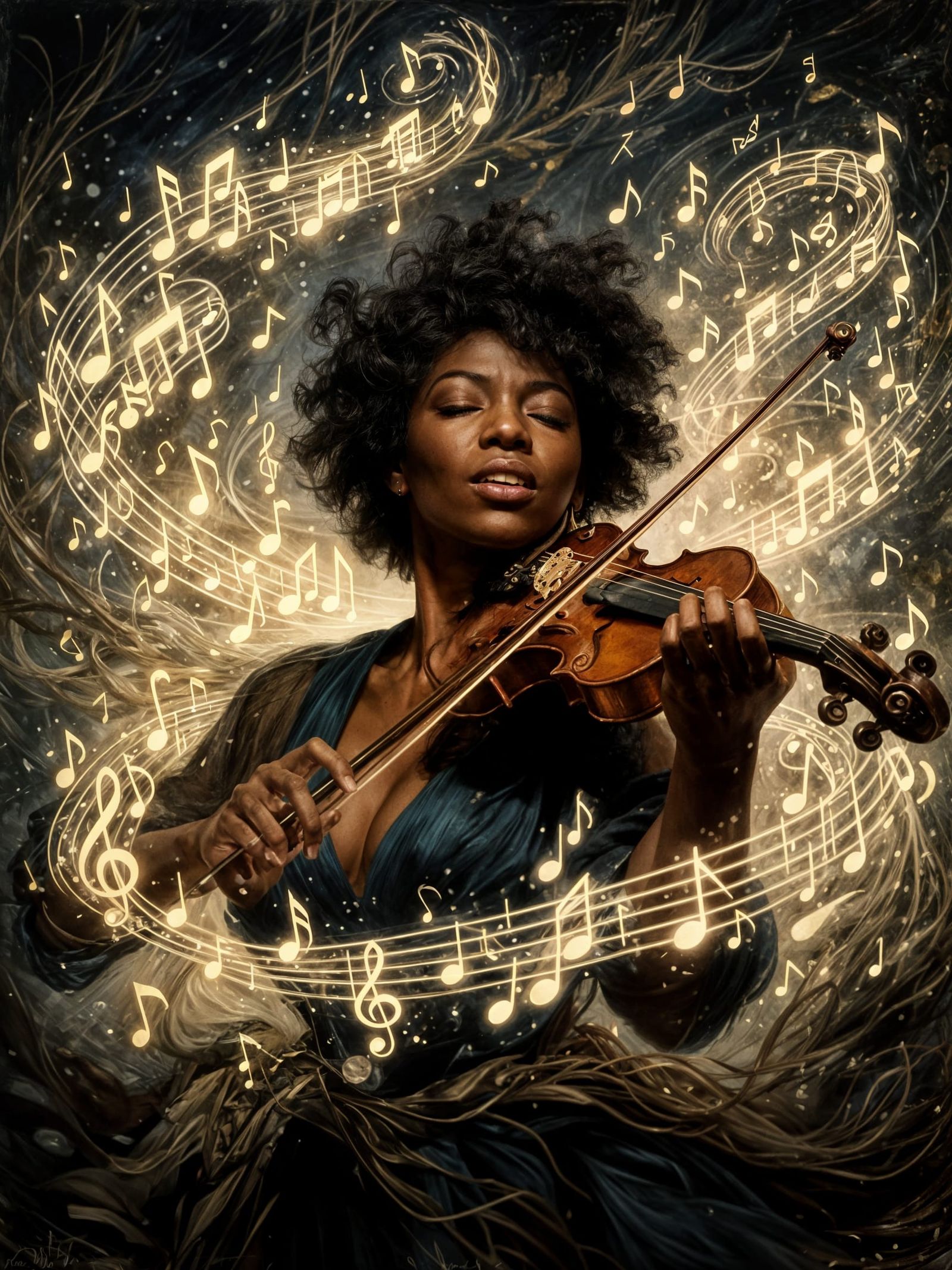 Wrapped in the Rapture of Music   by @Kimby