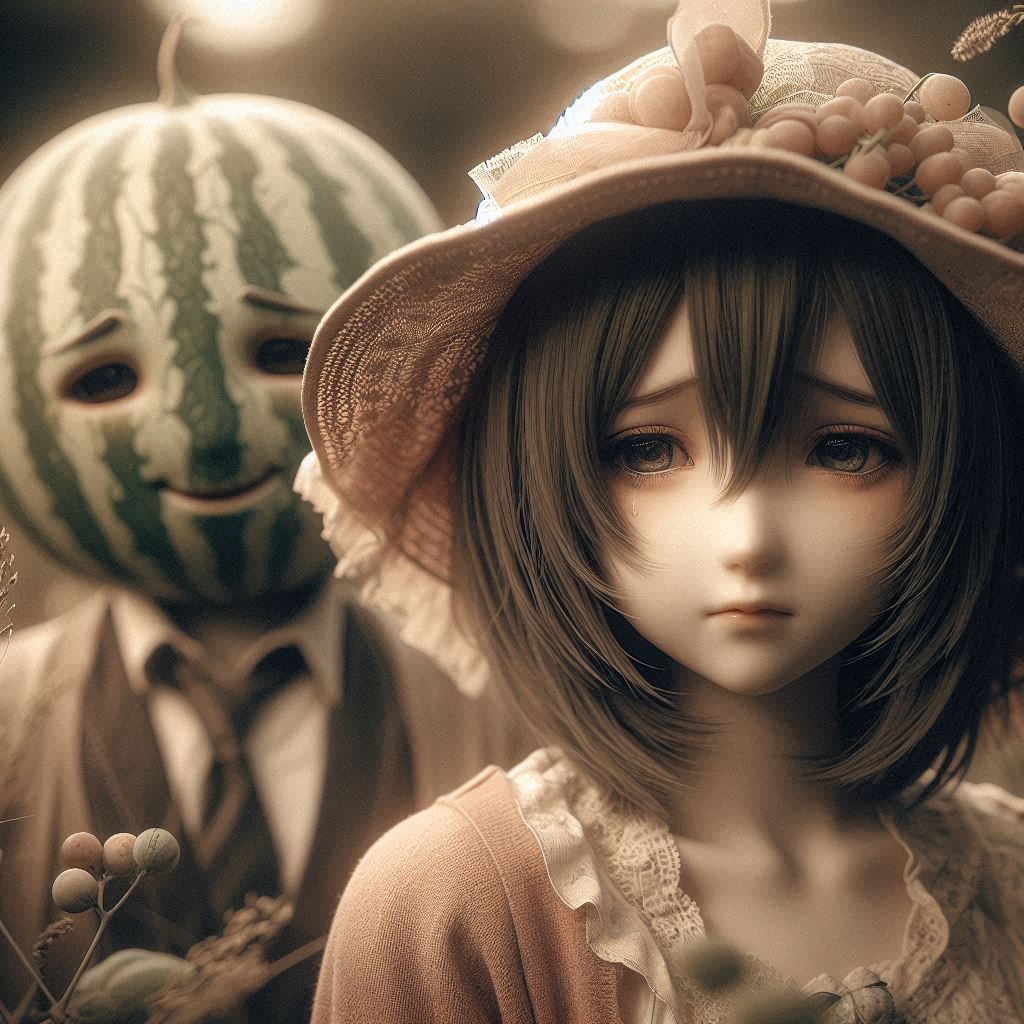 Melon and Chole, melancholy by DALL-E 3 (09)