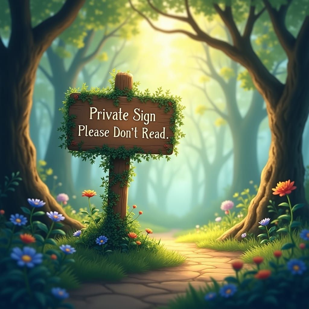Private Sign. Please Don't Read.  by @Pnile