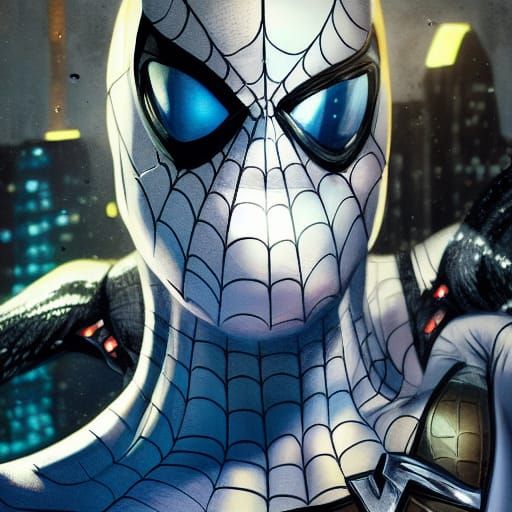 White and Black Spiderman