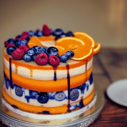 Orange Chiffon Cake AI Generated Artwork NightCafe Creator