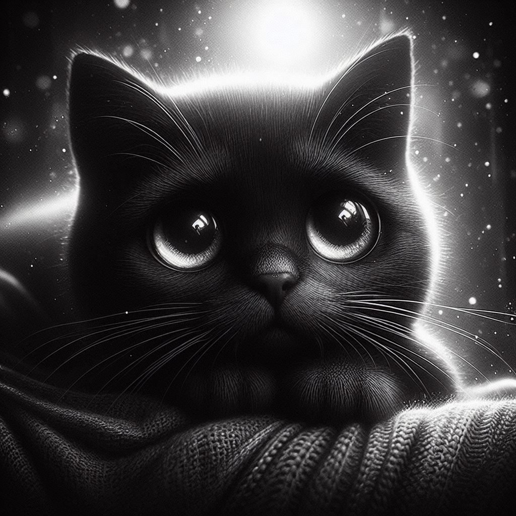 Un chat dans la nuit