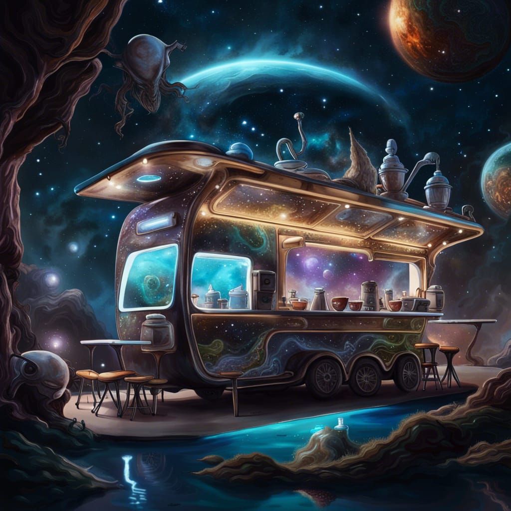 Cosmic Mobile coffee shop!!   by @Hit moments