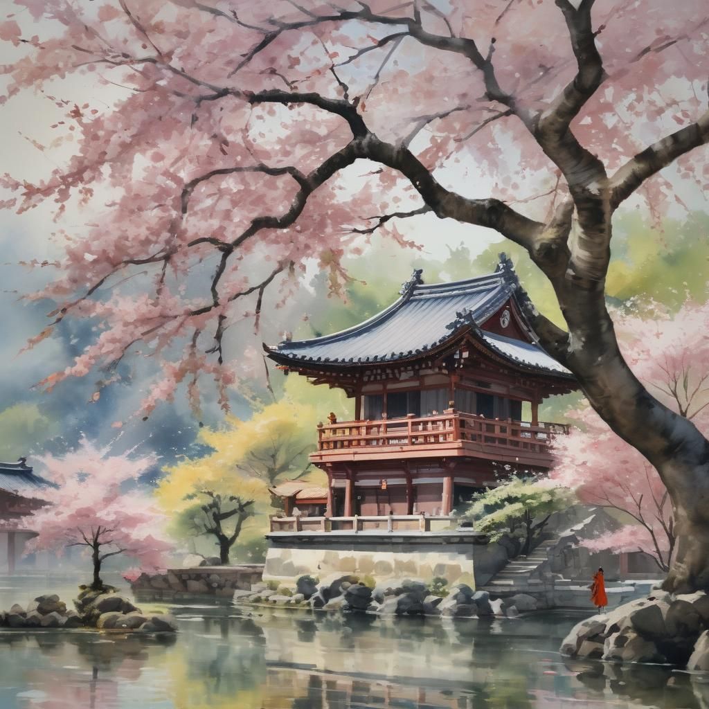 a pretty temple - AI Generated Artwork - NightCafe Creator