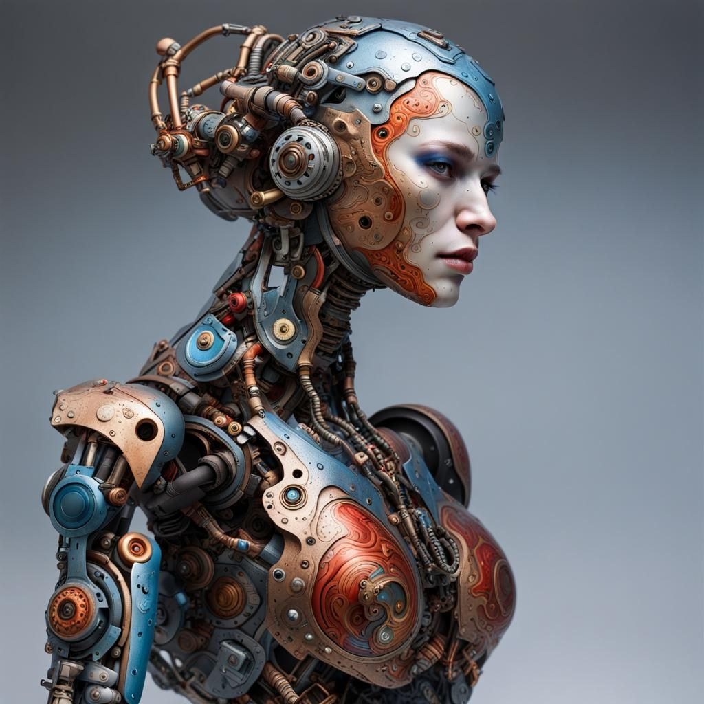 A Striking Cyborg Figure II - AI Generated Artwork - NightCafe Creator