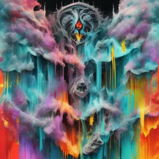 <lora:Smoke Abstract:1.0> hell