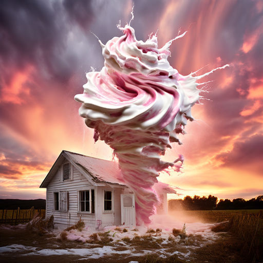 Whipped cream tornado