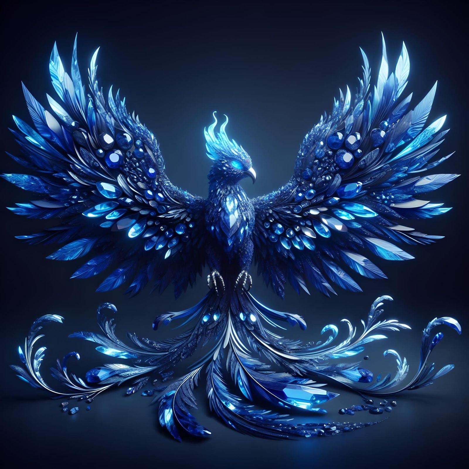 Sapphire Phoenix AI Generated Artwork NightCafe Creator sapphire-phoenix-ai-generated-artwork-nightcafe-creator