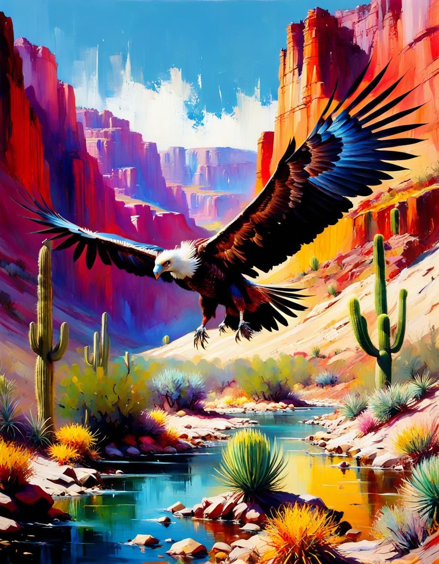 Vulture in canyon  by @Roswarcus