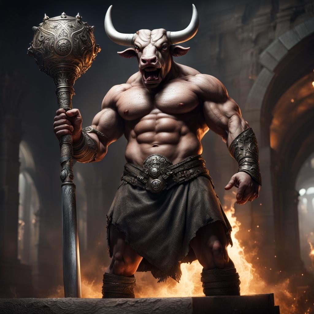 A Minotaur Warrior - AI Generated Artwork - NightCafe Creator