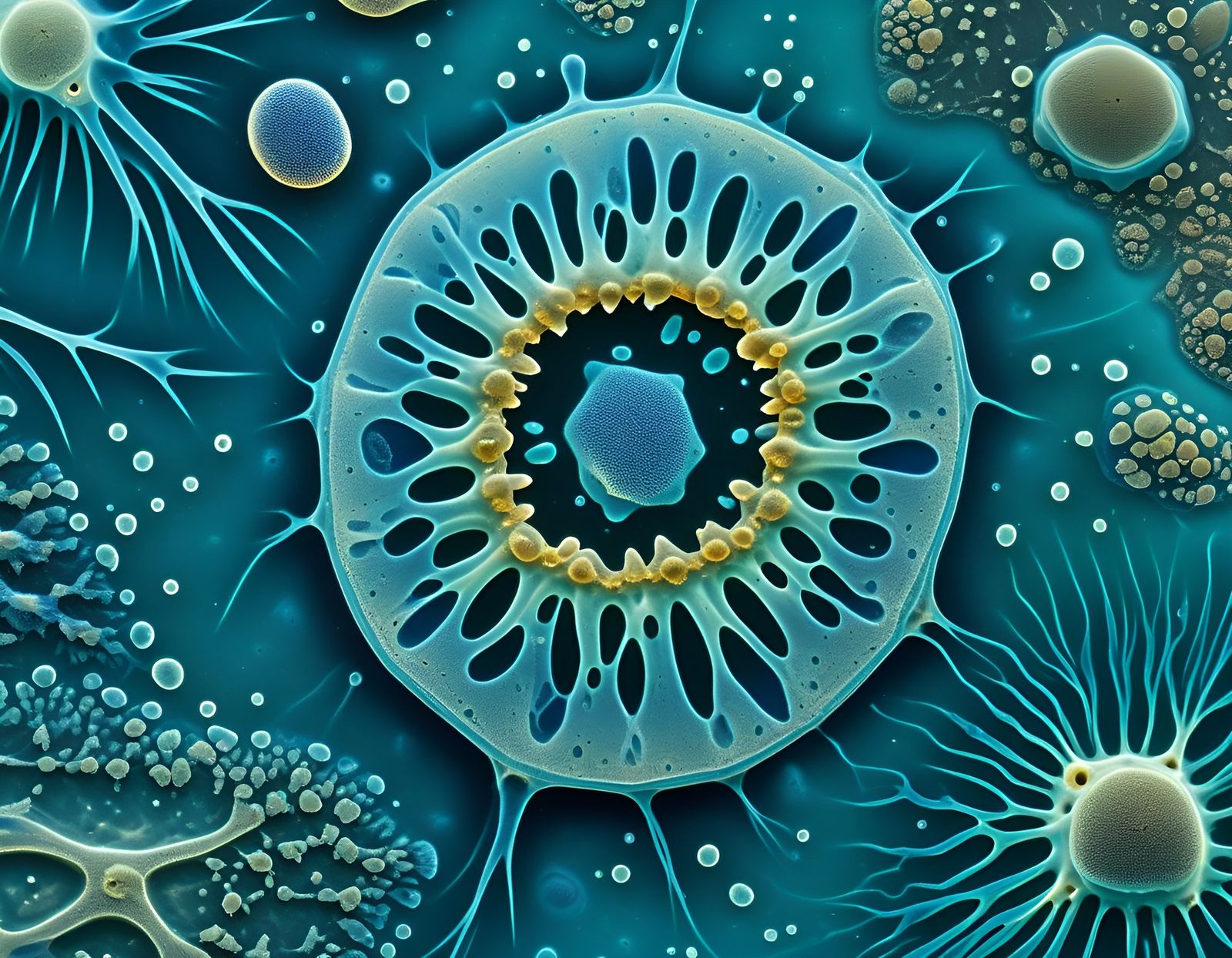 Photomicrography of Amoebas - AI Generated Artwork - NightCafe Creator